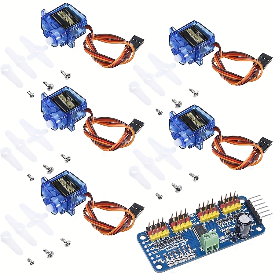 Robot Arm Motor - 5pcs SG90 9G Servo Motors +
