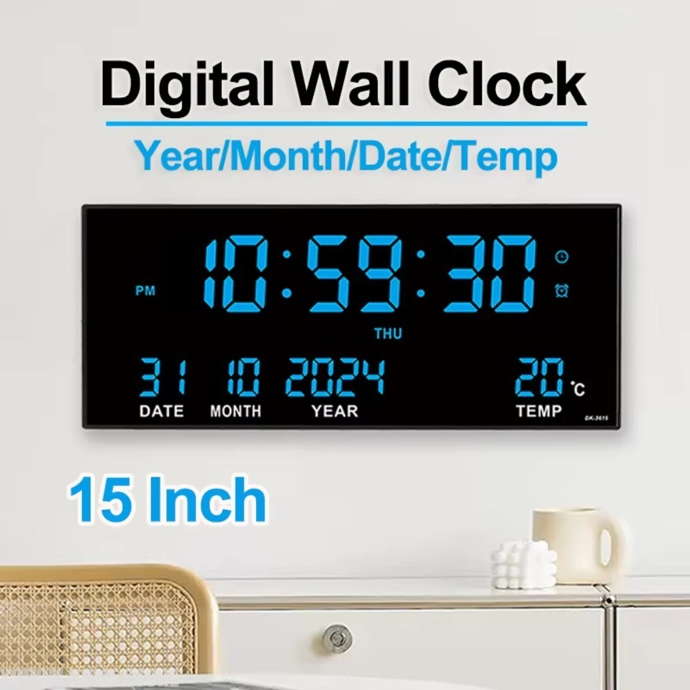 Digital Large Wall Clock Alarm - đánh giá và giá Weather Station Indoor