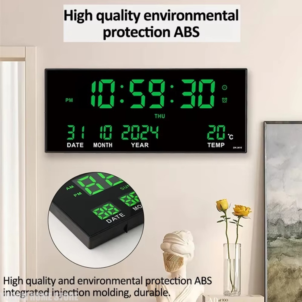Digital Large Wall Clock Alarm - đánh giá và giá Weather Station Indoor