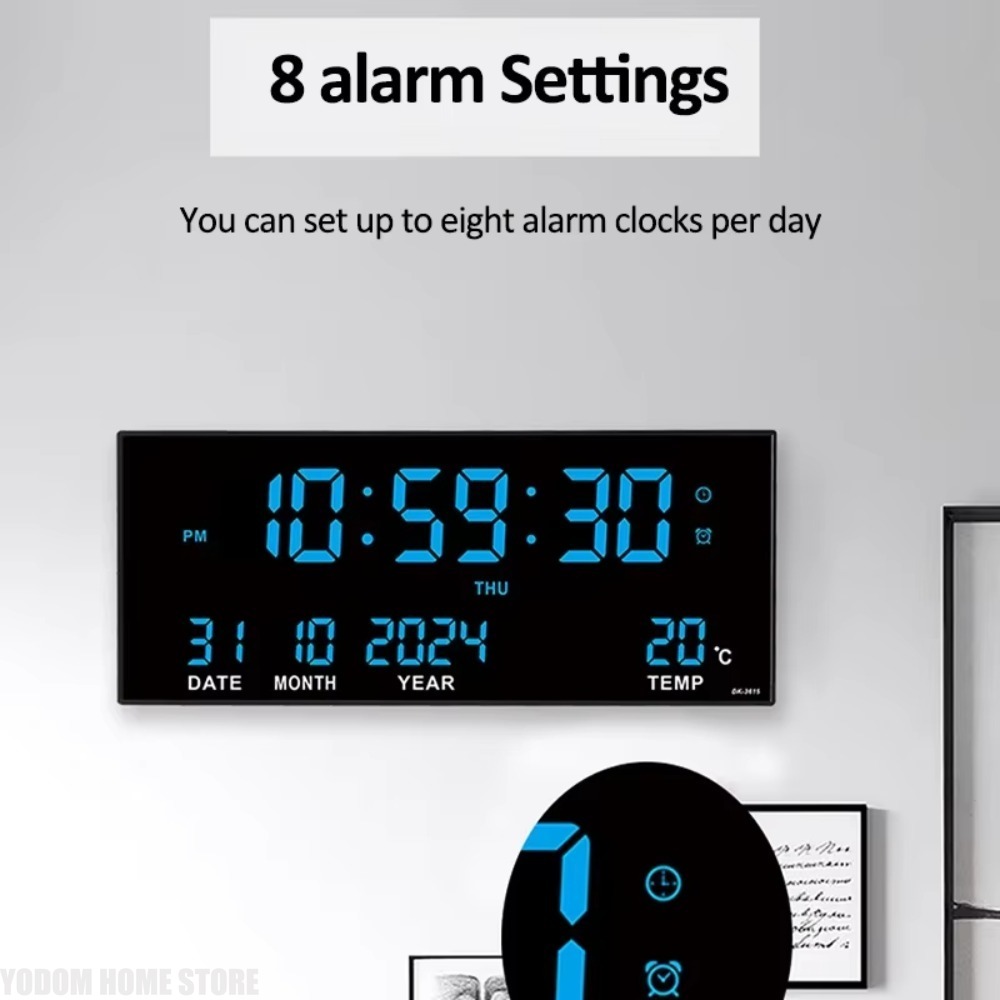 Digital Large Wall Clock Alarm - đánh giá và giá Weather Station Indoor