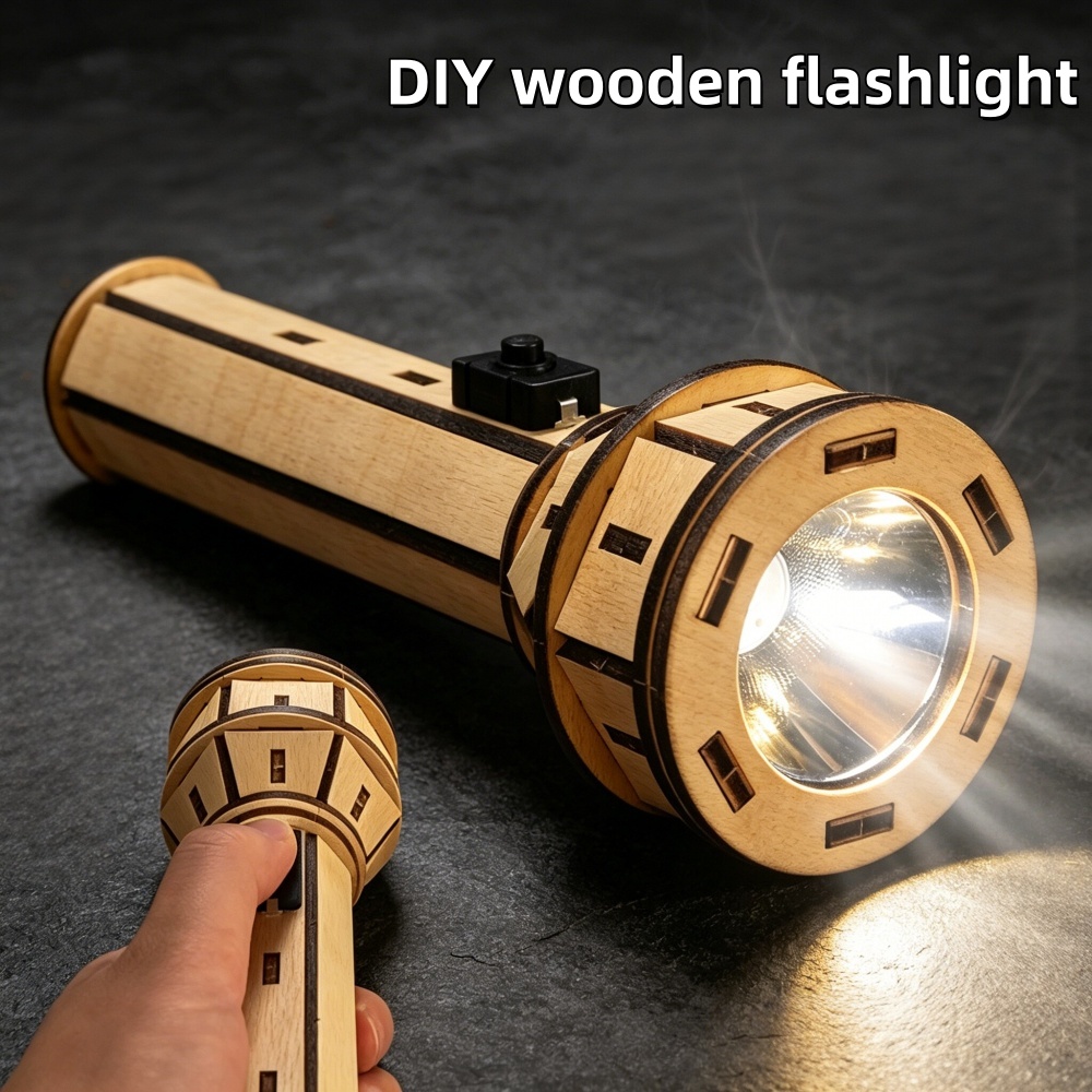 Wooden DIY Flashlight Puzzle K - đánh giá và giá Science Project Physics