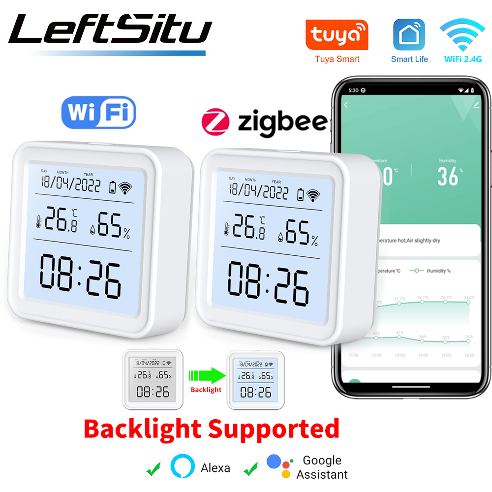 Tuya Zigbee WiFi Temperature H - đánh giá và giá Weather Station Indoor