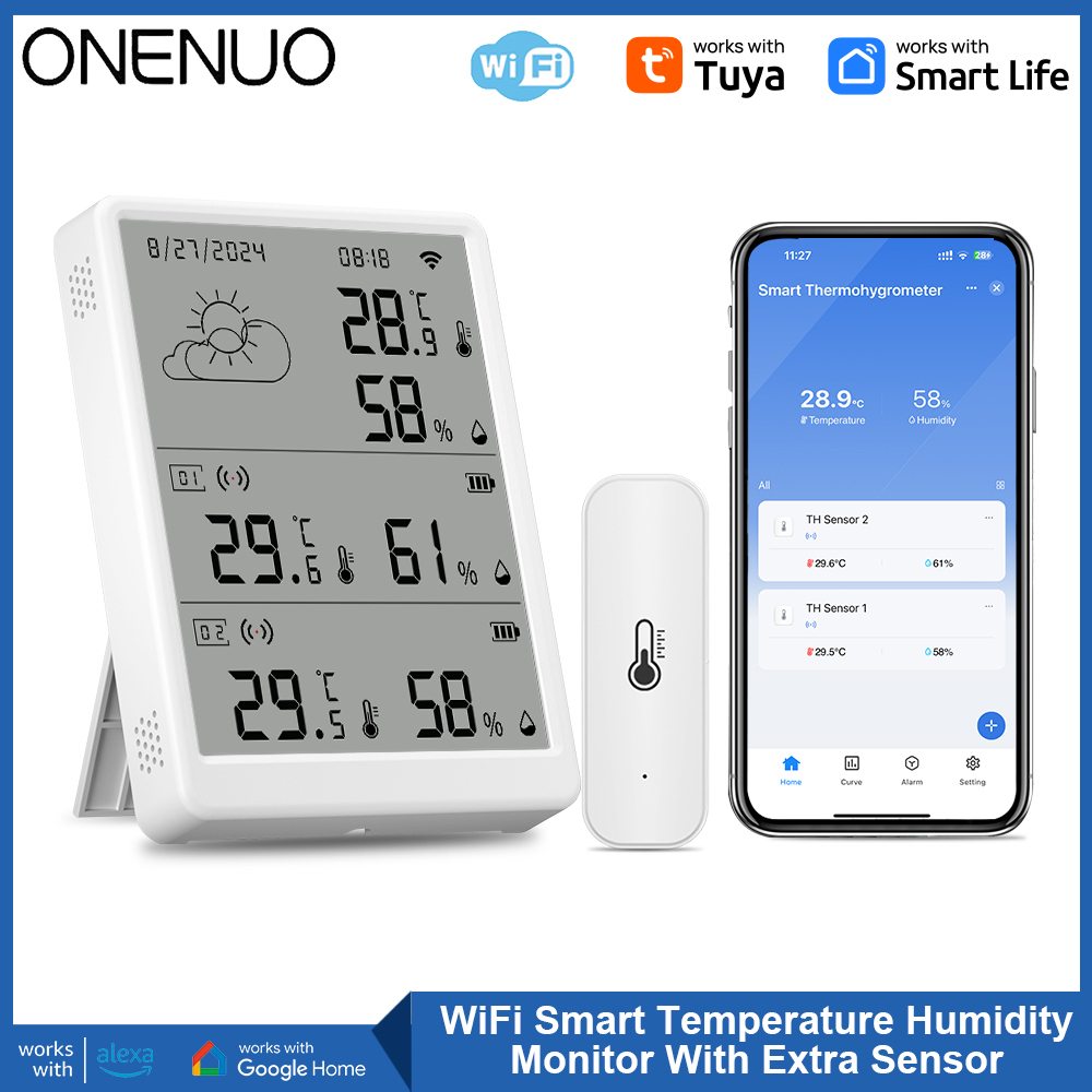 Tuya WiFi Weather Station Temp - đánh giá và giá Weather Station Indoor