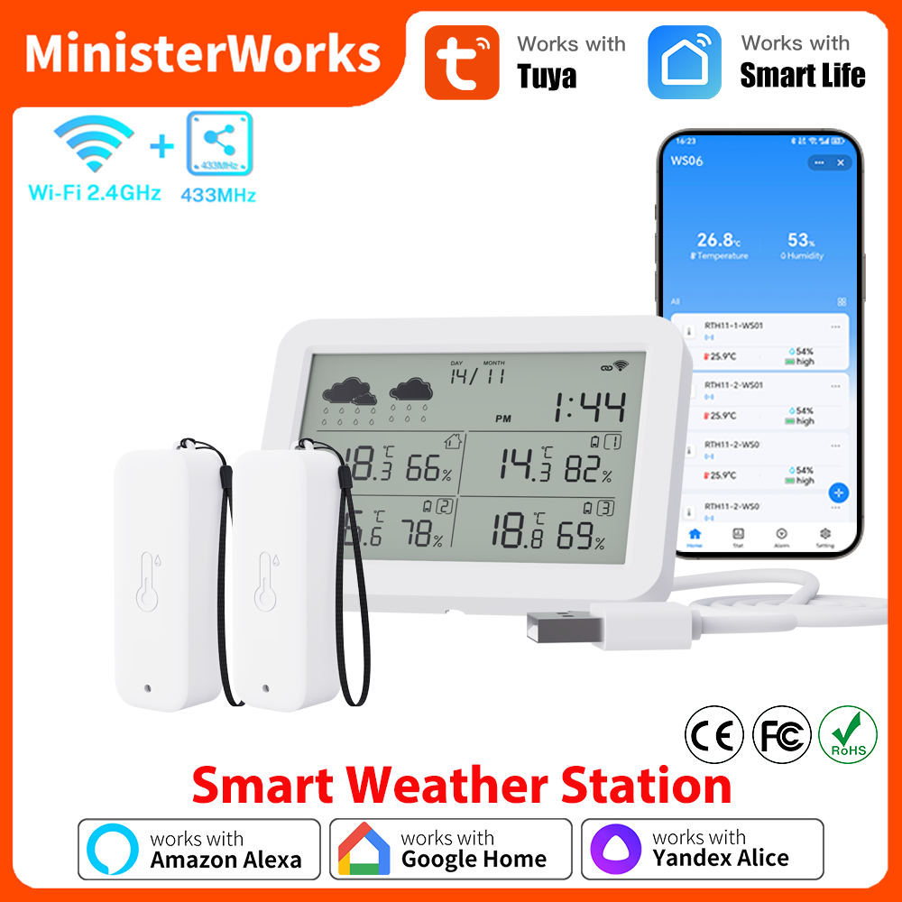 Tuya WiFi Weather Station RF43 - đánh giá và giá Weather Station Indoor