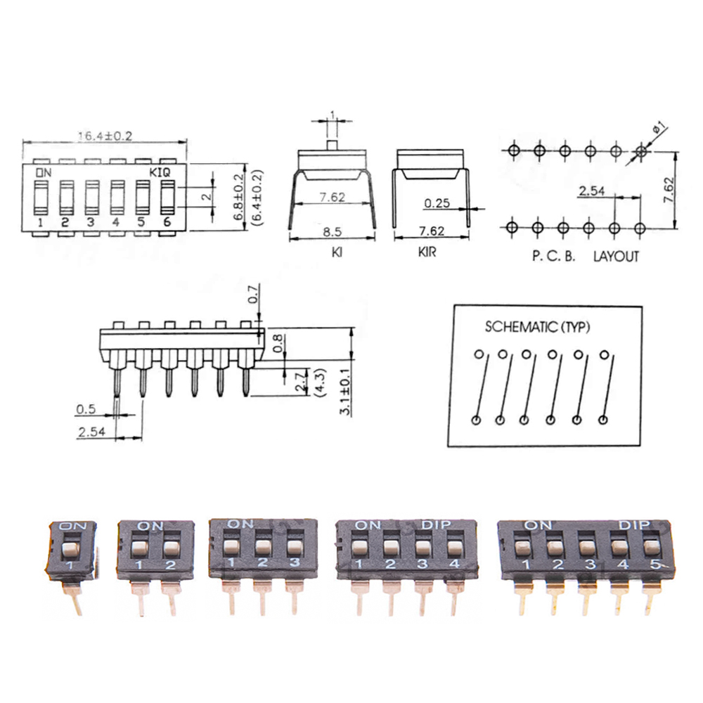 5PCS 2 2.54mm Pitch Toggle Swi - đánh giá và giá Circuit Snap Kit