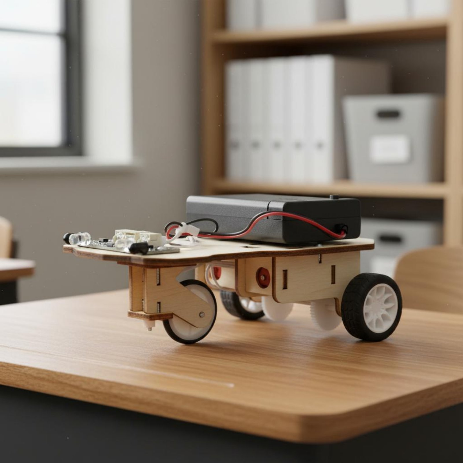 Wooden Intelligent Vehicle Kit - đánh giá và giá Science Robot