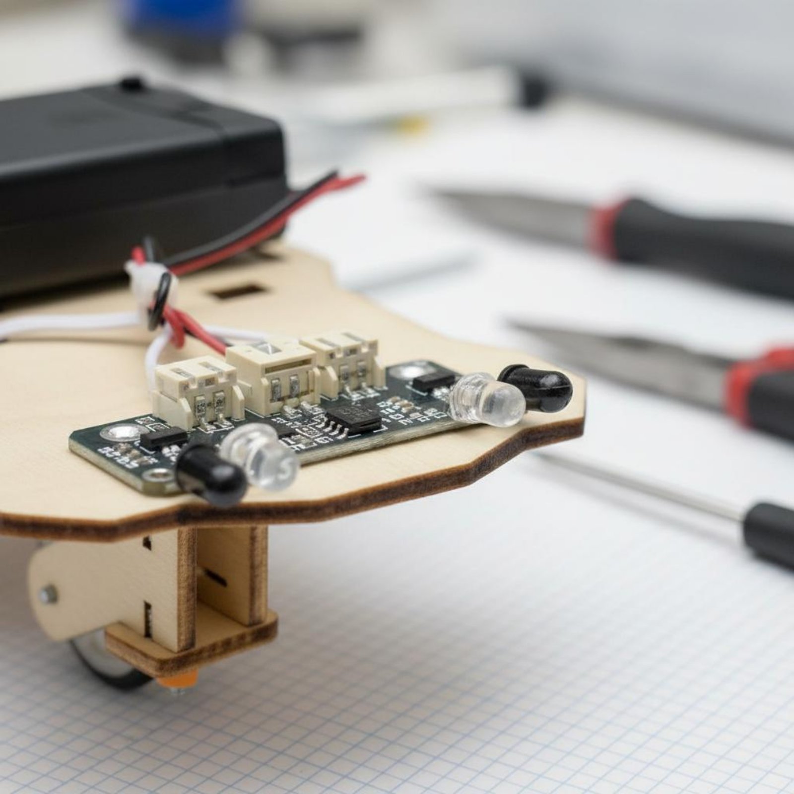 Wooden Intelligent Vehicle Kit - đánh giá và giá Science Robot